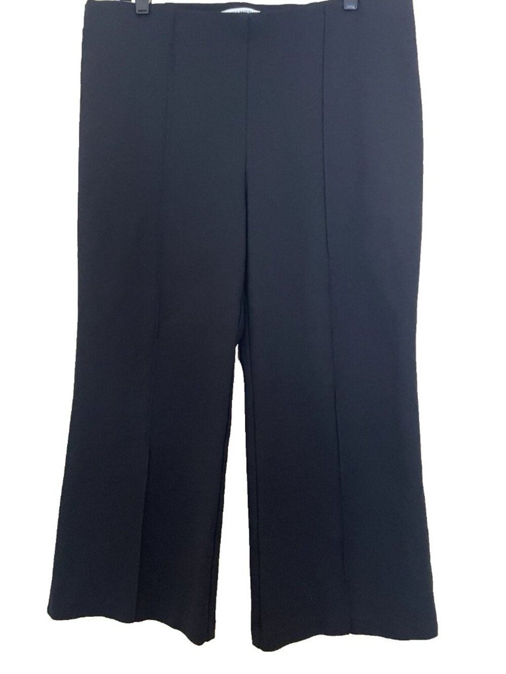 Banana Republic Black Crop Flare Pants Women's Size XL Office Pull on Ponte Knit